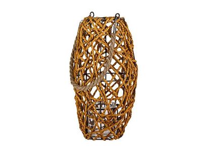 Lanterne Rope Orange 17x17xh30cm Rond 