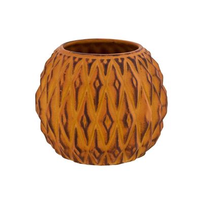 Vase Rusty Pattern Rouille 14x14xh11cm G Res  Cosy @ Home