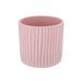 Bloempot Lines Roze 10,5x10,5xh10,5cm Ci Lindrisch Aardewerk 