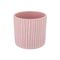 Bloempot Lines Roze 10,5x10,5xh10,5cm Ci Lindrisch Aardewerk 