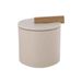 Cosy @ Home Doos Met Deksel Woody Creme 12x12xh14,5c M Rond Aardewerk