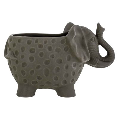 Olifant Pot Grijs 25,2x15,3xh15,5cm Kera Miek  Cosy @ Home