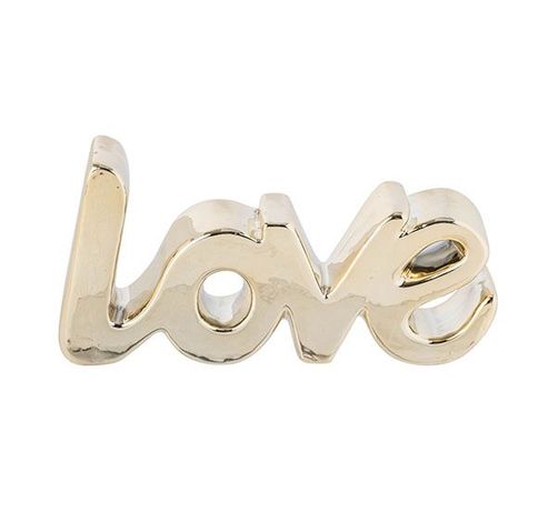 LOVE GOUD 21,1X4,1XH10,6CM KERAMIEK  Cosy @ Home