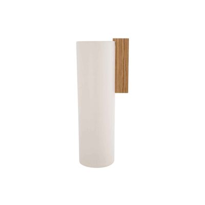 Vase Woody Creme 8,5x8,5xh28cm Rond Gres   Cosy @ Home