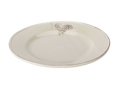 Bord Rooster Foodsafe Beige 22x22cm Rond  Aardewerk