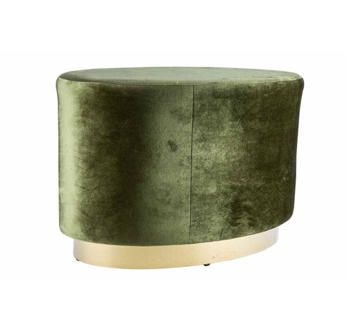 Pouf Velours Vert 60x35xh38cm Bois   Cosy @ Home