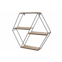 Cosy @ Home Rack Deco Noir 49,5x8,5xh44cm Metal  