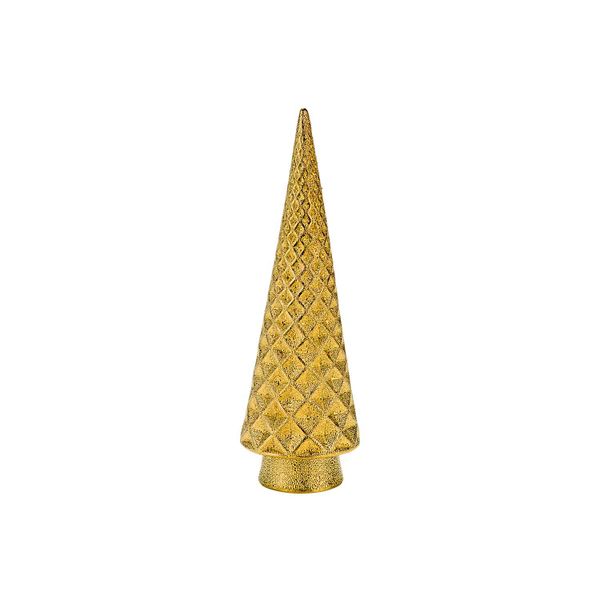 Kerstboom Diamond Pattern Matt Goud 9x9x H28,5cm Rond Keramiek 