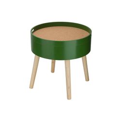 Cosy @ Home Bijzettafel Cork Groen 45x45xh45cm Rond Hout 