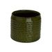 Cosy @ Home Bloempot Glazed Embossed Dots Groen 13,5 X13,5xh12,5cm Cilindrisch Aardewerk