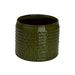 Bloempot Glazed Embossed Dots Groen 13,5 X13,5xh12,5cm Cilindrisch Aardewerk 