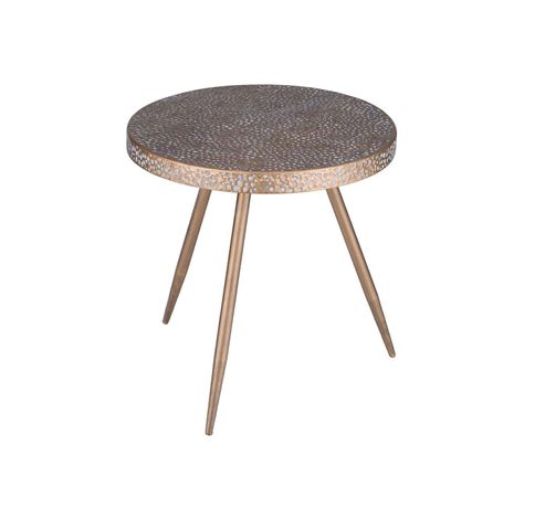 BIJZETTAFEL HAMMERED KOPER 38X38XH38,5CM  Cosy @ Home