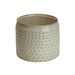 Cosy @ Home Bloempot Glazed Embossed Dots Creme 13,5 X13,5xh12,5cm Cilindrisch Aardewerk