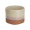 Bloempot Mix Striped Cream Oud Roze 14x1 4xh12cm Rond Aardewerk 