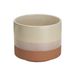 Cosy @ Home Bloempot Mix Striped Cream Oud Roze 14x1 4xh12cm Rond Aardewerk