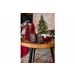 Kerstboom Glitter Wood Base Rood 7x7xh20 Cm Kunststof 