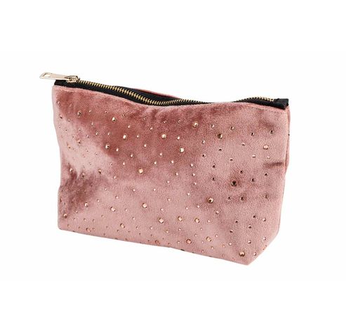 Trousse De Toilette Strass Vieux Rose 19 X5xh13cm Polyester  Cosy @ Home