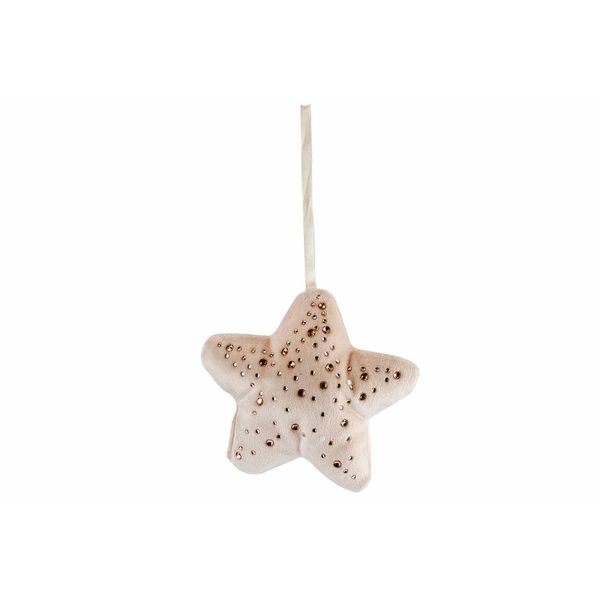 Hanger Star Strass Creme 13x3xh13cm Poly Ester 