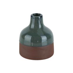 Cosy @ Home Vase Soliflor Rusty - Glazed Border Gris  9x9xh10cm Rond Gres 