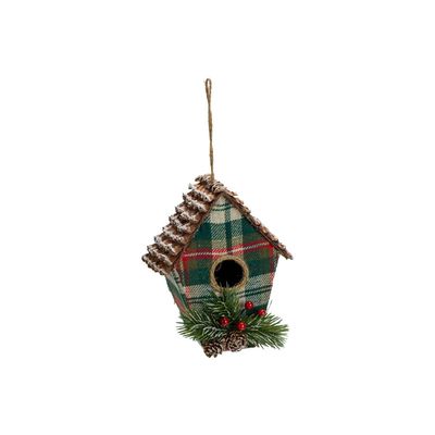 Checkers Hanger House Rood Groen 13x10xh 16cm Textiel 