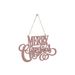 Hanger Merry Christmass  Lichtroze 34,5x 22,5xh,6cm Hout 