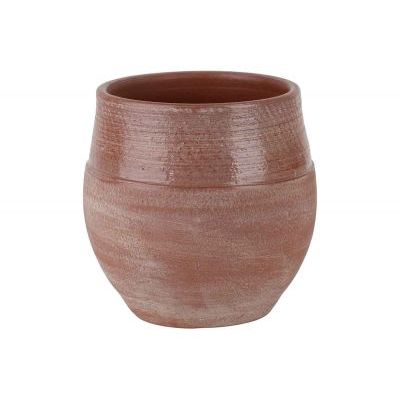 Bloempot Cara Top Glazed Oud Roze 15x15x H15cm Rond Aardewerk  Cosy @ Home