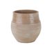 Cosy @ Home Bloempot Cara Top Glazed Beige 19x19xh19 Cm Rond Aardewerk