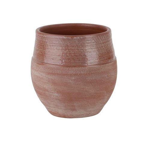 Bloempot Cara Top Glazed Oud Roze 19x19x H19cm Rond Aardewerk  Cosy @ Home