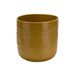 Bloempot Curved Glazed Oker 24x24xh25cm Rond Conisch Aardewerk 