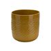 Cosy @ Home Bloempot Curved Glazed Oker 24x24xh25cm Rond Conisch Aardewerk