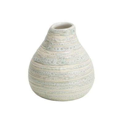 Vase Ballon Reactive Glazing Creme 10,5x 10,5xh11,5cm Rond Gres  Cosy @ Home