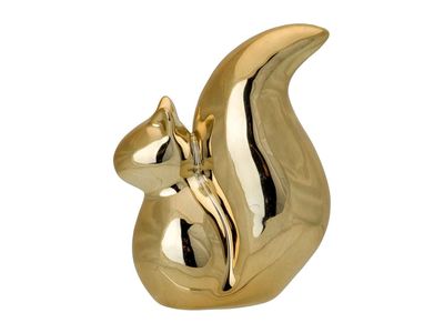 Eekhoorn Goud 9,5x5,4xh12,3cm Keramiek 