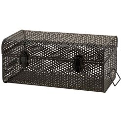 Cosy @ Home Valise Perforated Noir 40x23,5xh17cm Met Al 