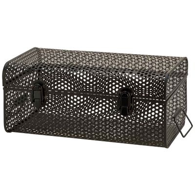 Valise Perforated Noir 40x23,5xh17cm Met Al 