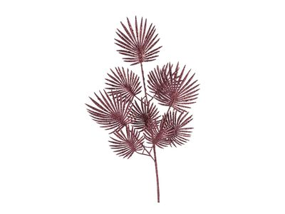 Fougere Zweige Glitter Bordeaux 17x1xh63 Cm Plastic