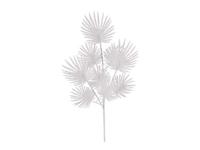 Fougere Zweige Glitter Blanc 17x1xh63cm Plastic
