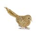 Vogel Clip Glitter Goud 12x4xh10cm Kunst Stof 