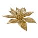 Kerstroos Clip Metallic Glitter Goud 18x 18xh6cm Kunststof 