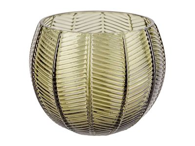 THEELICHTHOUDER LUCIA GROEN D9XH8CM GLAS