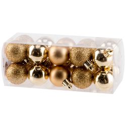 Kerstbal Set20 Mix Goud D3cm  