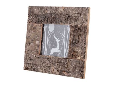 Cadre Photo Bark Brun 19x1,7xh19cm Bois 10x10cm
