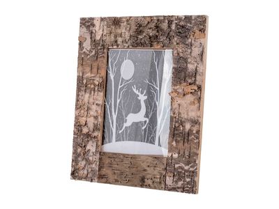 Cadre Photo Bark Brun 21,7x1,5xh27cm Rec Tangle Bois