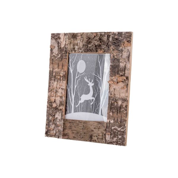 Cosy @ Home Fotokader Bark Bruin 21,7x1,5xh27cm Rech Thoek Hout