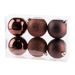 Kerstbal Set6 Mix Chocolat D8cm Kunststo F 