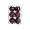 Kerstbal Set6 Mix Bordeaux D8cm Kunstst Of 