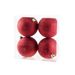 Kerstbal Set4 Glitter Rood D10cm Kunstst Of 