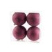 Kerstbal Set4 Glitter Aubergine D10cm Ku Nststof 