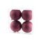 Kerstbal Set4 Glitter Aubergine D10cm Ku Nststof 