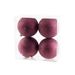 Kerstbal Set4 Glitter Aubergine D10cm Ku Nststof 