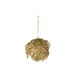 Hanger Bal Glitter Leaves Goud D10cm Kun Ststof 